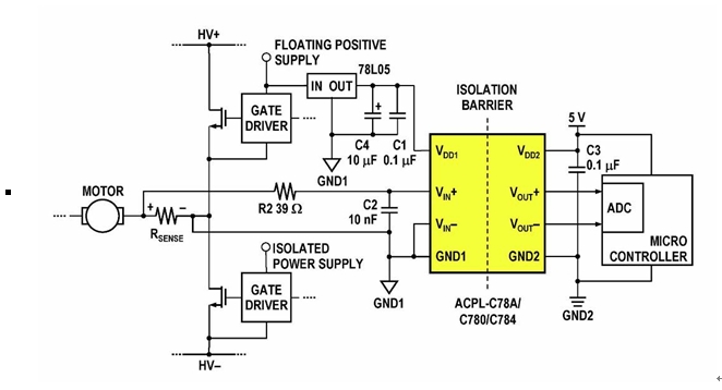 高电压端电源VDD1可以由推动高电压端功率晶体管的电源供应器取得-深圳鼎纪PCB