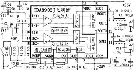 基于TDA8902J的数字功放PCB的设计